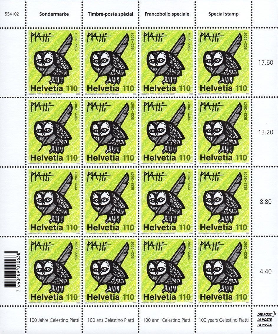 Tutti i francobolli: Bogen Piatti Eule** – Nuovo (secondo la descrizione) da Dottikon venduto da haeusibuh5