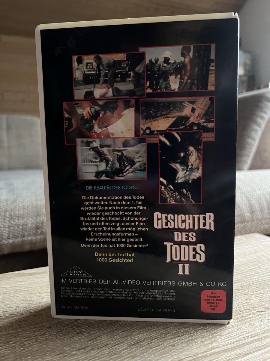 Tutti i VHS: VHS GESICHTER DES TODES 2 – Usato da Aadorf venduto da Schwarzschlumpf1972 1
