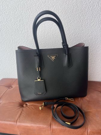 Elegante Prada Galleria Bag, Schwarz, Top Zustand, Leder