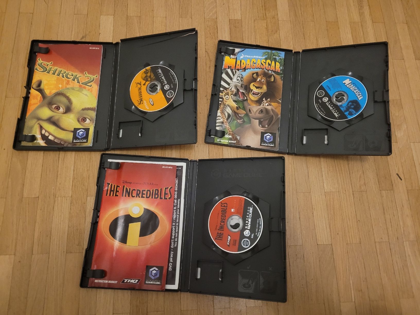 Nintendo Giochi: GameCube Games Bundle - Shrek 2, Madagascar, Incredibles PAL – Usato da Meyrin venduto da Retro-GZ 1