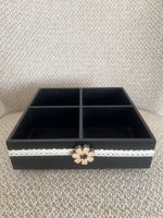 Scatola organizer in legno con quattro scomparti