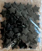 Acryl Bastelperlen Sternform schwarz, ca 50 Stück