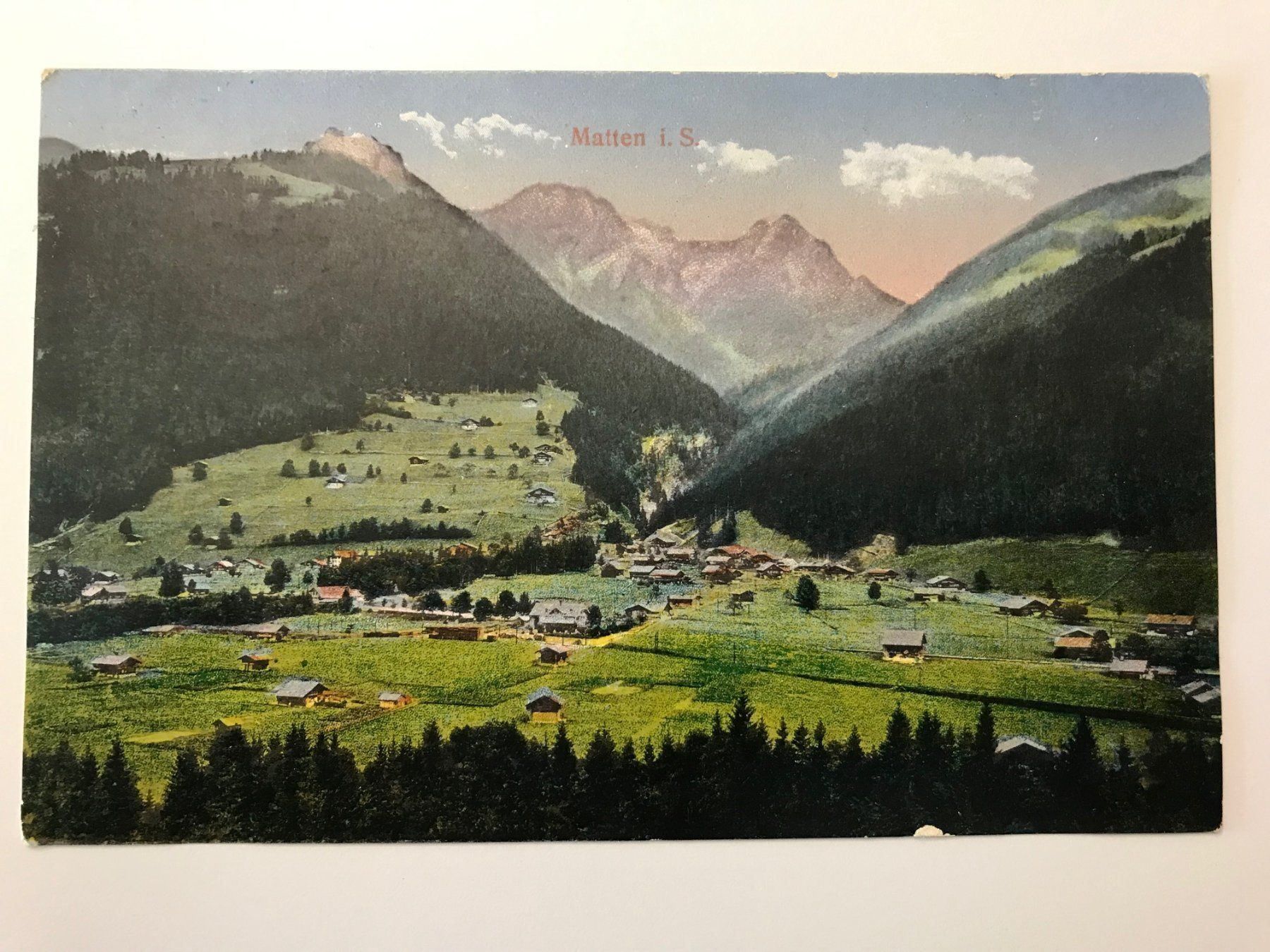 Ansichtskarten: Matten bei St. Stephan // 1927 Simmental – Gebraucht aus Basel von intermezzo12