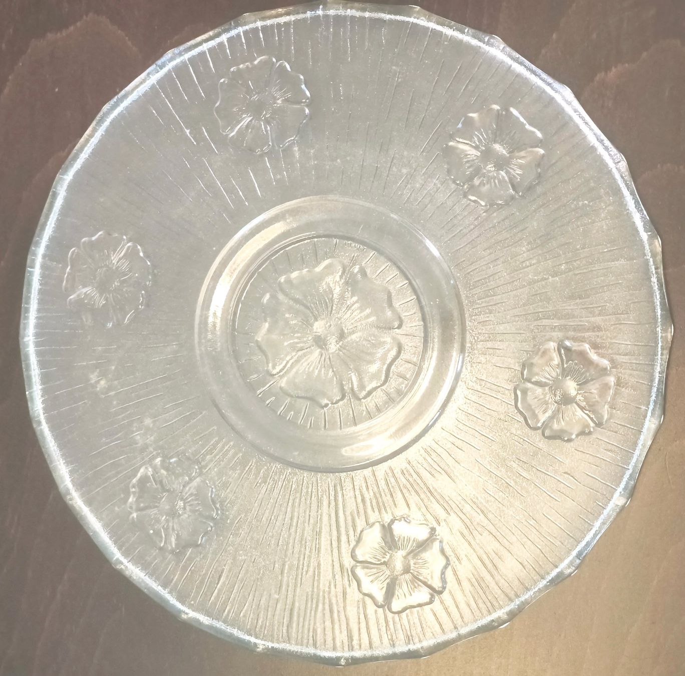 Piatti: Glas Teller mit Blumenmuster, Vintage, Durchmesser 30cm – Usato da St. Gallen venduto da Arti24 2