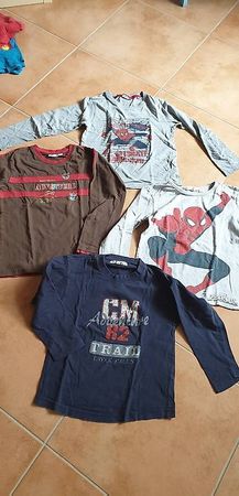 Langarmshirt Gr. 122 - 128  4 Stück