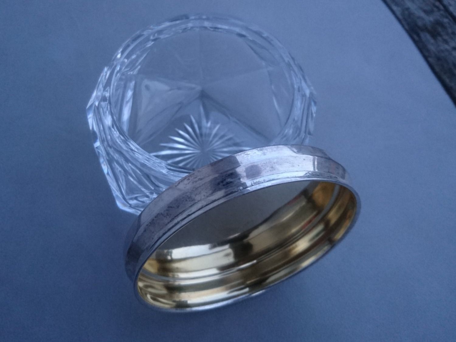 Flaconi: Glas Dose - Art Deco - 835 Silberdeckel – Usato da Winterthur venduto da avelotte 9