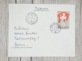 CL13 Enveloppe + Timbre Suisse 1940 / FeldPost