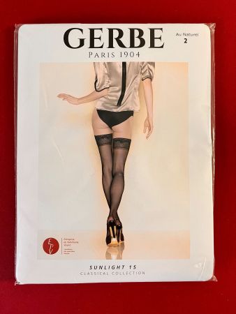 GERBE, Halterlose Strümpfe SUNLIGHT 15, Gr. S (2), Hellbeige