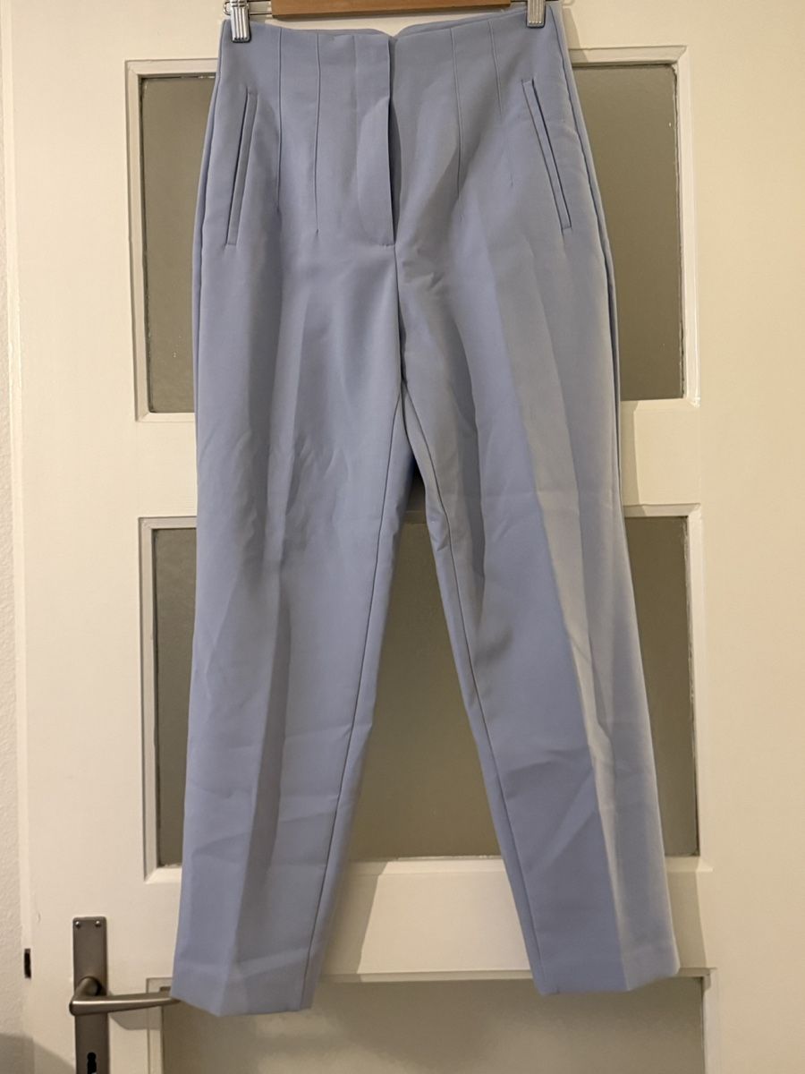 Zara Pantaloni: Zara Stoffhose, hellblau, Grösse S – Usato da Basel venduto da zukk_