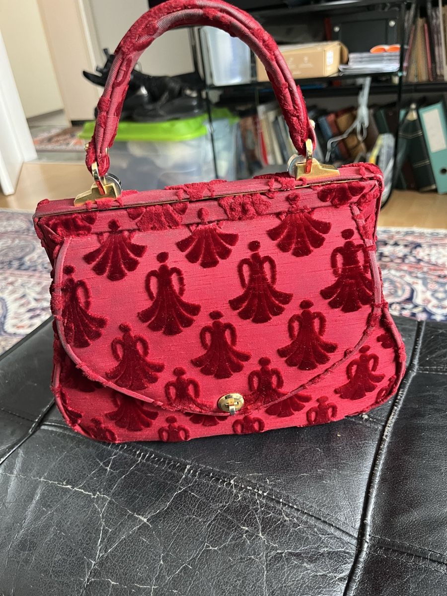Taschen für Damen: Borsetta vintage velluto rosso – Gebraucht aus Locarno von cichita