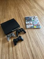 PlayStation 3 (PS3) Slim mit 3 Controllern & 4 Spielen