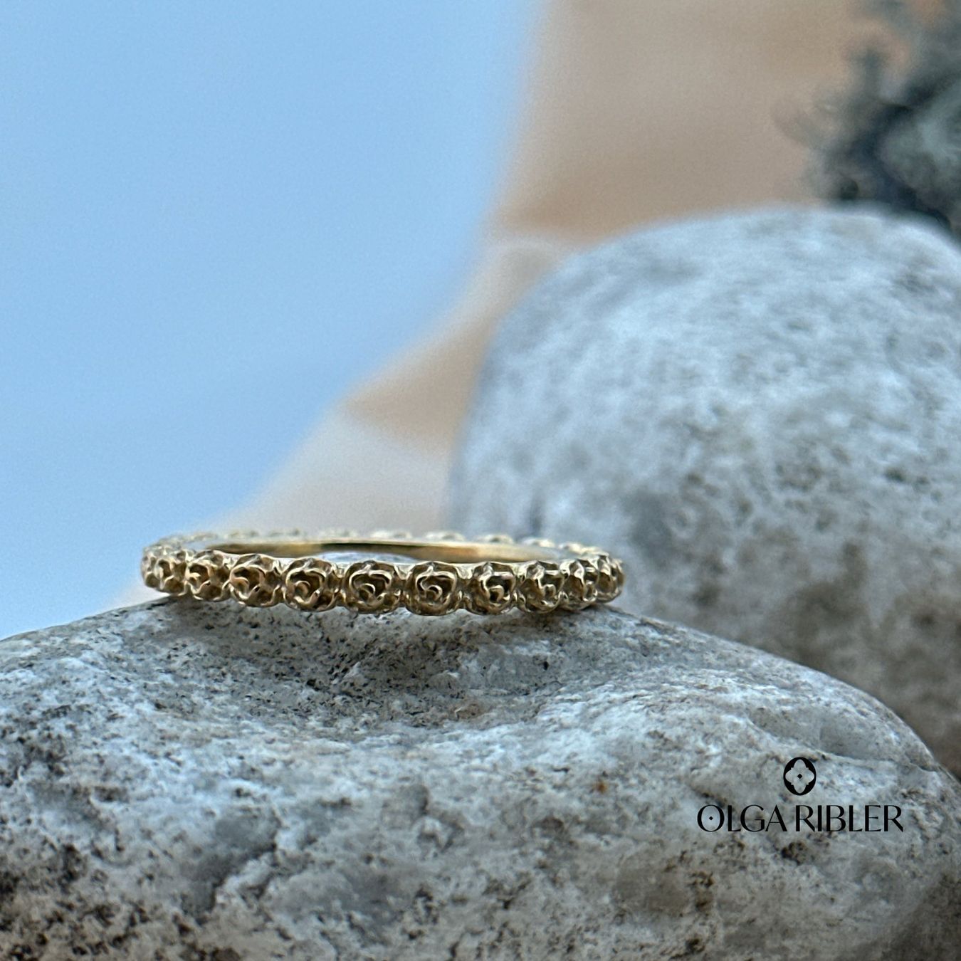 Olga Ribler Bagues: Silber Ring 925 mit Rosenmuster Grösse 58 – Neuf (Voir description) à Luzern par Schmuckoutlet 5