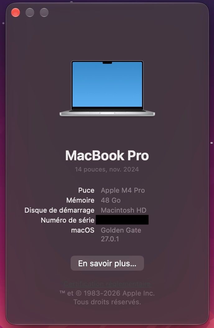 Apple Portables: MacBook Pro M4 Pro 14 – D'occasion à Lausanne par dchapuis 8