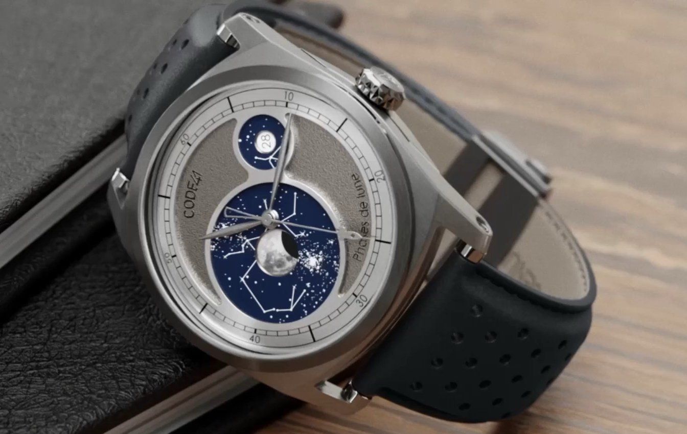 Orologi: CODE41 Moon INCEPTION, Sandfarben & Blau, NEU und unbenutzt – Nuovo e nell'imballaggio originale da Nuglar venduto da Tc15