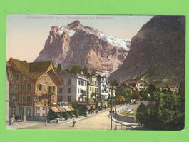 Grindelwald, Hauptstrasse mit Wetterhorn