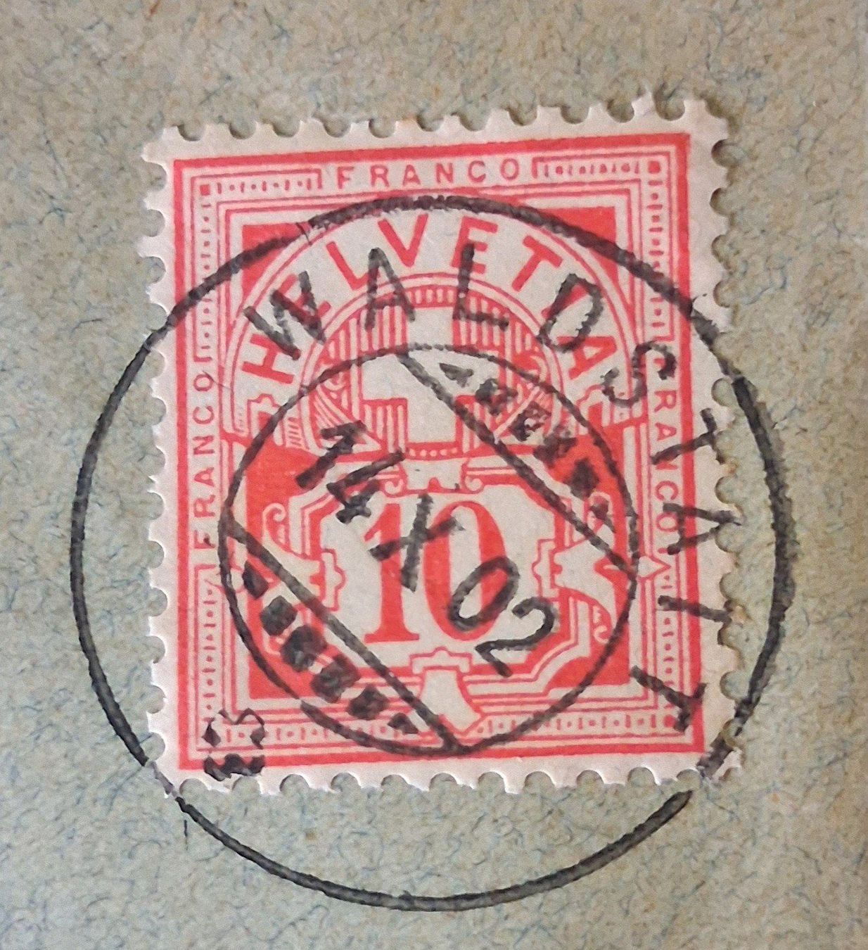 Tutti i francobolli: Briefumschlag Waldstatt-Winterthur, 1902 – Usato da Stalden (Sarnen) venduto da Salina_23 1