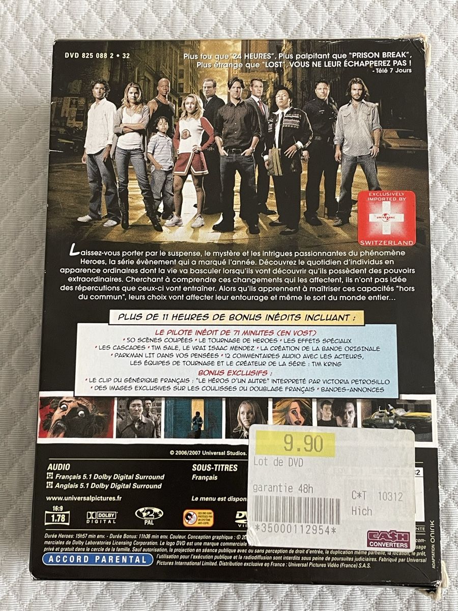 Alle DVDs: Heroes Saison 1 série FR – Gebraucht aus Bern von marketspace 1