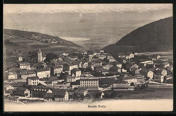 Cartoline postali: AK Sainte Croix, Totalansicht mit Kirche – Usato da Berlin venduto da bartko-reher