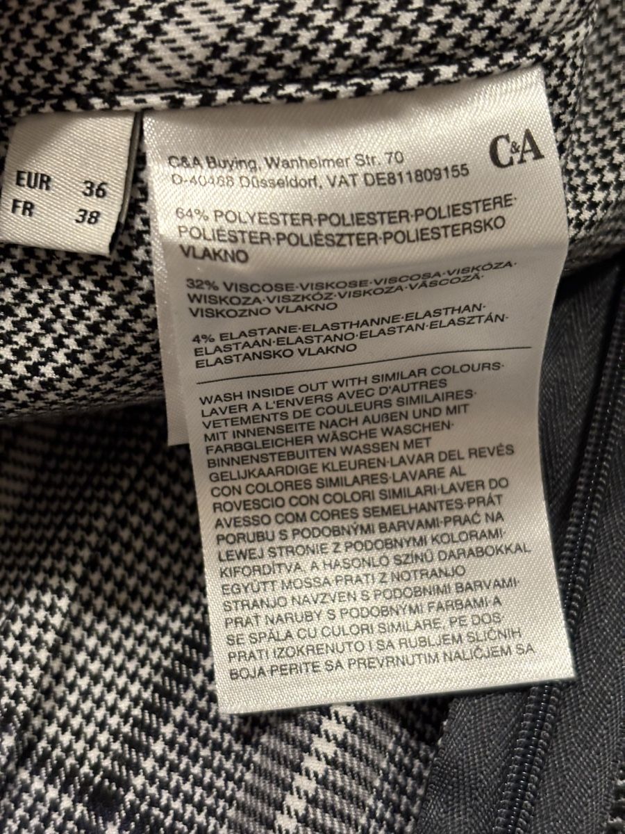 C&A Gonne: Graukarierter Jupe Gr. 36 – Usato da Kesswil venduto da Branca-01 6