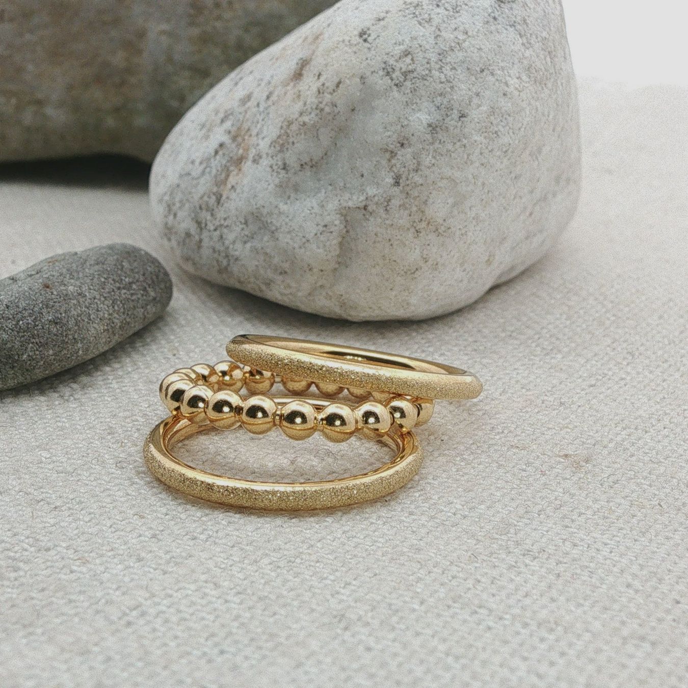 Olga Ribler Anelli: Edelstahl & Silber Ring SET Ringgrösse 50 – Nuovo (secondo la descrizione) da Luzern venduto da Schmuckoutlet 2