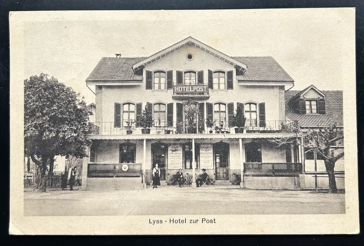 Cartoline postali: Lyss Hotel zur Post  – Usato da Horw venduto da Tellbub