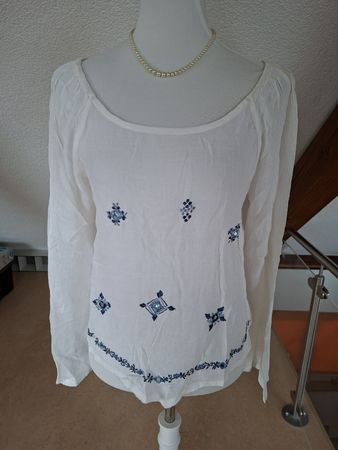 Boom Baba Tunika, Gr. S/M, weiss mit Stickereien, neu!