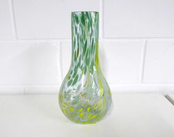 Vase mundgeblasenes Studioglas Handarbeits-Unikat  - Vintage