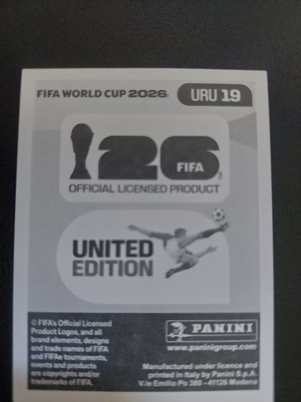 Panini Carte collezionabili: PANINI 2026 - URU 19 – Usato da Biel/Bienne venduto da Deboma 1