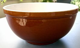 Teigschüssel Salatschüssel Rössler Porzellan weiss braun 30