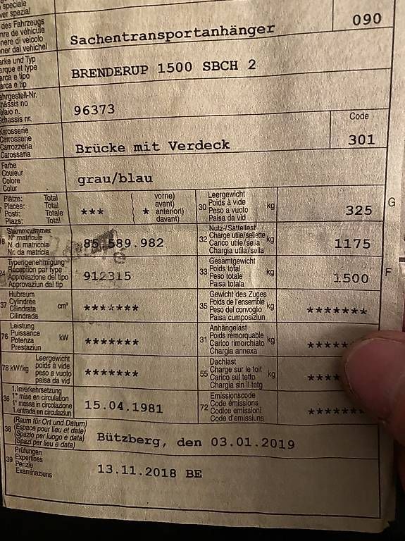 Rimorchi: Anhänger mit Verdeck, Lagerraum – Usato da Günsberg venduto da higa4524 4