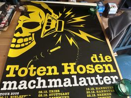 TOTEN HOSEN rares original Tour Poster 2008 Manchmal lauter