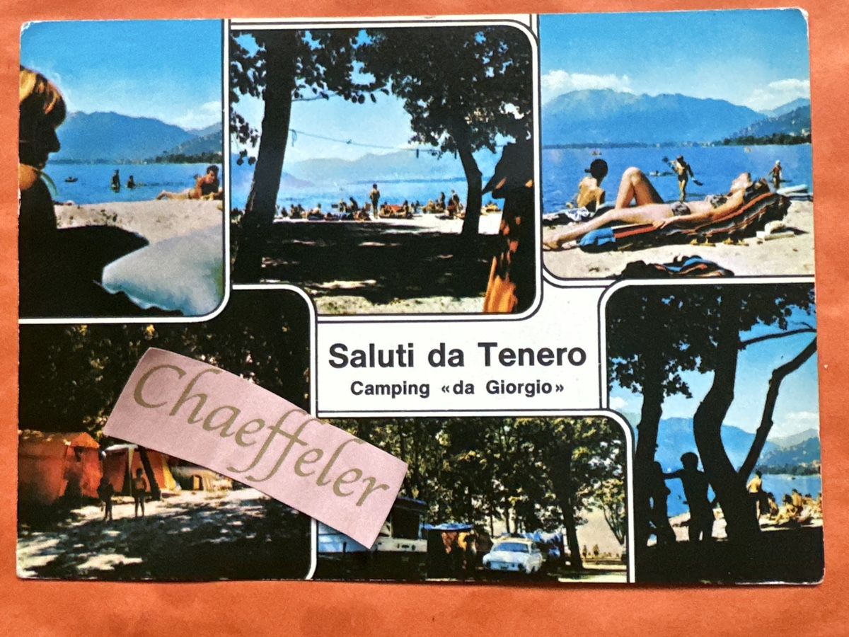 Ansichtskarten: 1977 Camping "da Giorgio" Tenero – Gebraucht aus Zürich von Chaeffeler