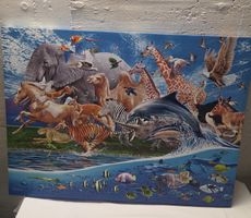 Leinwandbild Tiermotiv mehrfarbig..