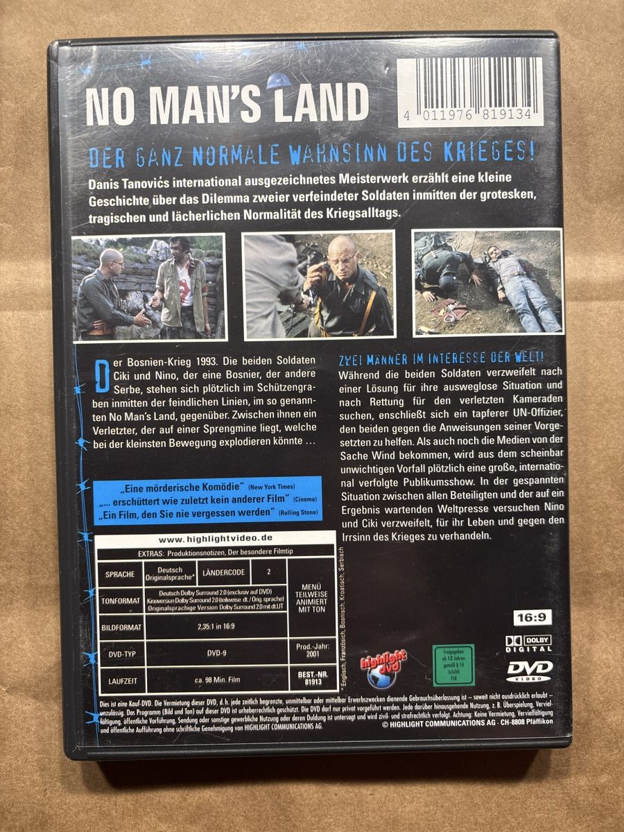 Tutti i DVDs: No Man's Land DVD (2404) – Usato da Ruswil venduto da Slivio_ 1
