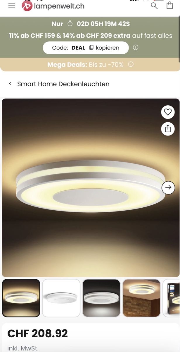 Philips Lampadari & plafoniere: Philips Hue Being – Usato da Langenthal venduto da lau_vv9q