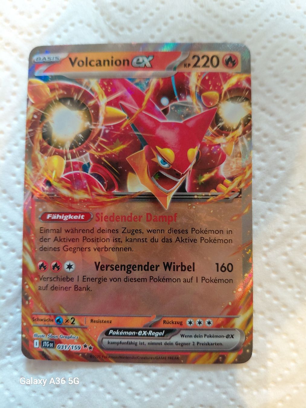 Pokémon Carte collezionabili: Volcanio ex 031/159 – Nuovo (secondo la descrizione) da Zuchwil venduto da Sam-ler-in