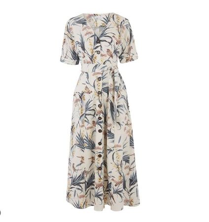 Robe d'été chic, imprimé oiseaux (NEW)