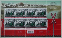 2017, Brienz Rothorn Bahn Nr. 1631 Zierbogen postfrisch **