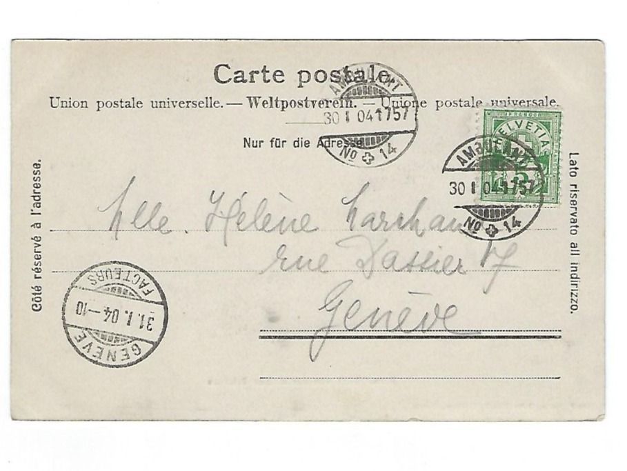 Cartoline postali: CH, 5 Ansichtskarten Bern um 1903/1908 – Usato da Hinteregg venduto da McCharly01 3