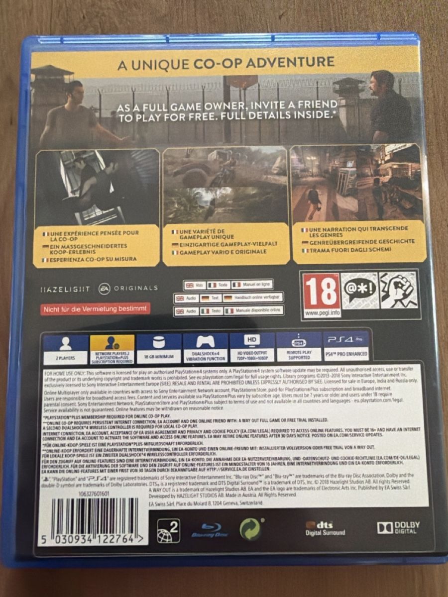 Giochi: A WAY OUT Rare – Usato da Sementina venduto da bru_vpp5 2