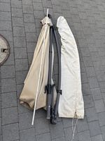Ampelschirm beige mit Schutzhülle gebrauchter Zustand 