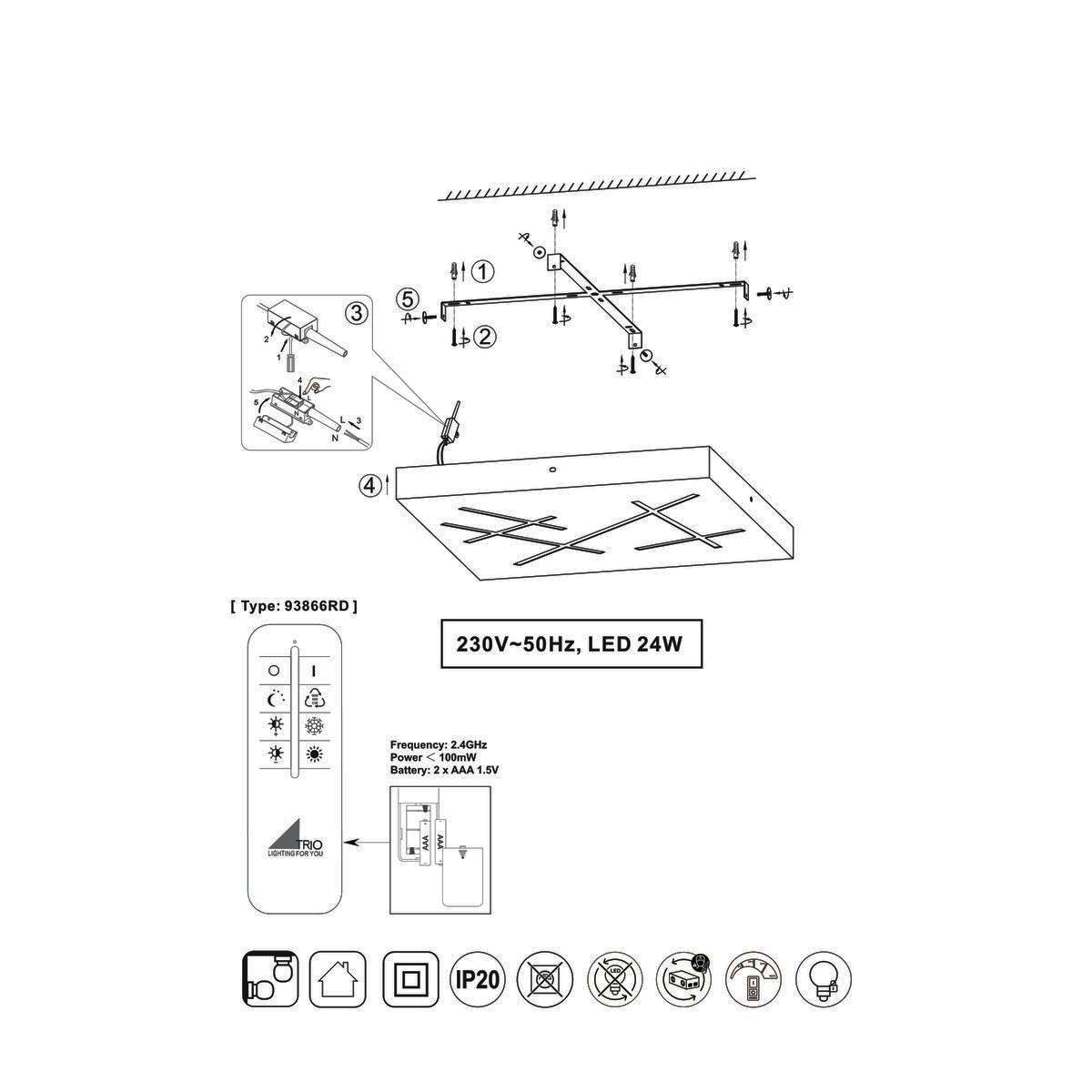 Lampadari & plafoniere: LED Deckenleuchte, CCT, 50 cm x 50 cm – Nuovo (secondo la descrizione) da Kreuzlingen venduto da Smart-Light 7