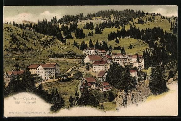 Cartoline postali: Rigi-Klösterli, Arth-Rigibahn und Talbl – Usato da Berlin venduto da bartko-reher