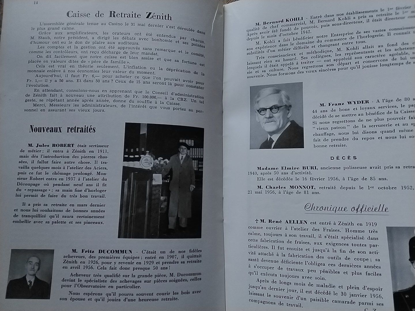 Riviste & Magazine: Zénith Echos Nr.40 1956, Zenith Personal Magazin – Usato da Biel/Bienne venduto da taki25 6