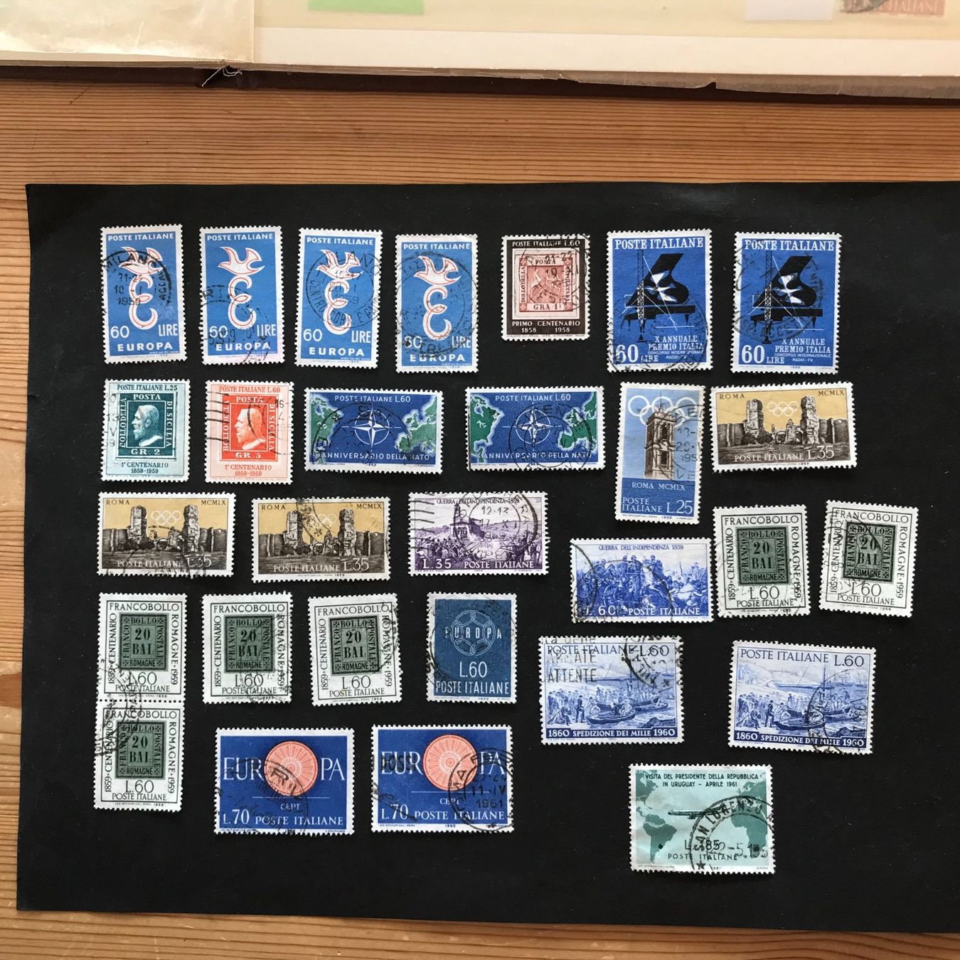 Alle Briefmarken: ITALIEN: 1956 - 1961 , kleine Sammlung gest. – Gebraucht aus Uitikon Waldegg von Gooddeal05 1