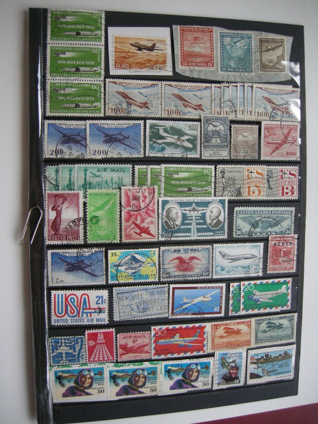 Alle Briefmarken: ALT LOT FLUGPOST WELT, GESTEMPELT – Gebraucht aus Rüti ZH von jupi1945