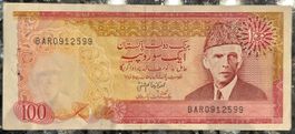 Seltene 100 Rupien Banknote Pakistan 1970er Jahre - Samml...