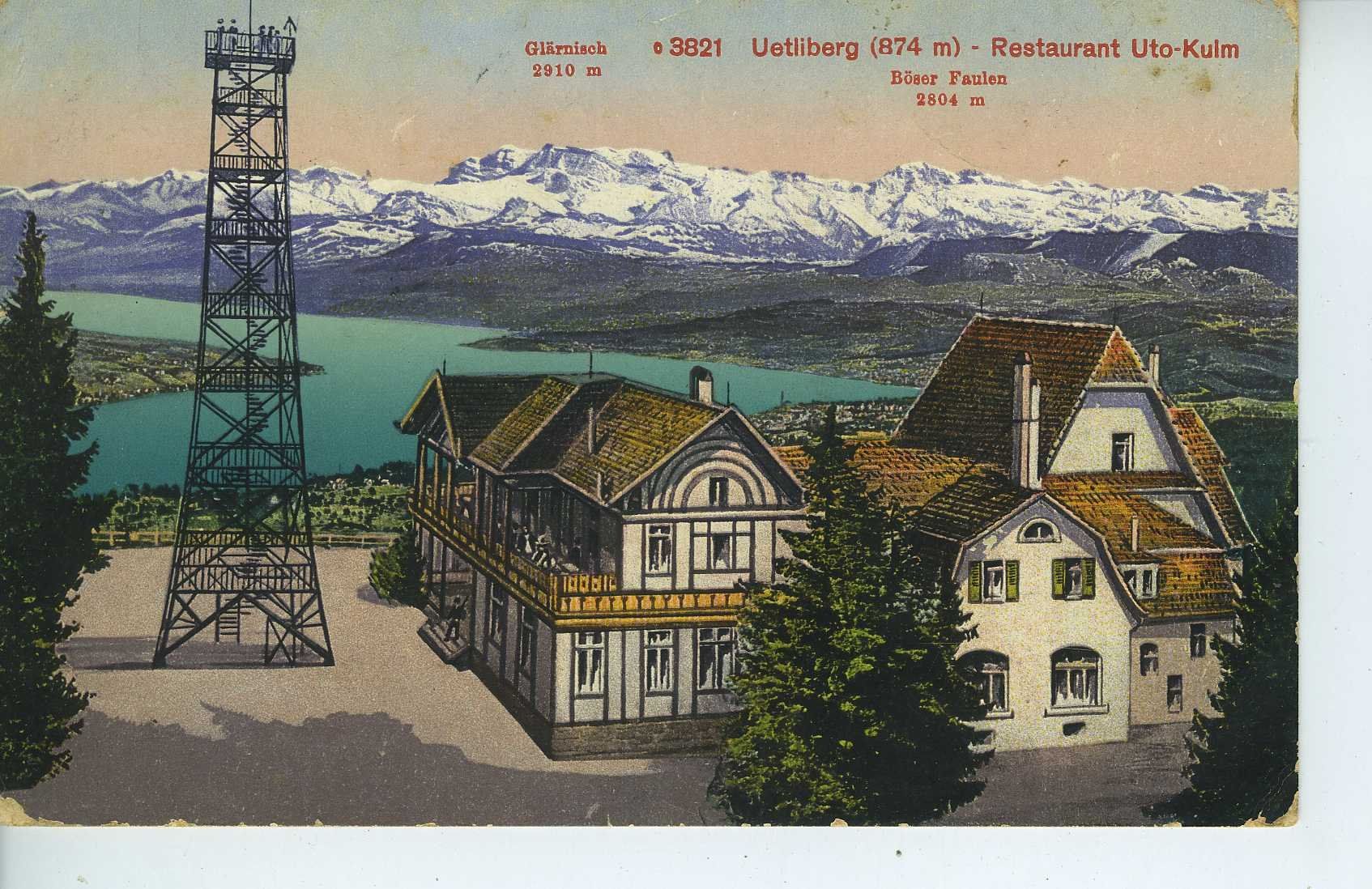 Cartoline postali: Zürich - Uetliberg - Restaurant Uto-Kulm – Usato da Schleitheim venduto da Pmschlaate