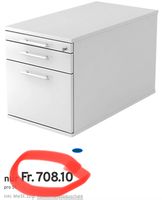neuer Rollcontainer ULM, 1 Utensilienauszug, 1 Schub, HR-Aus
