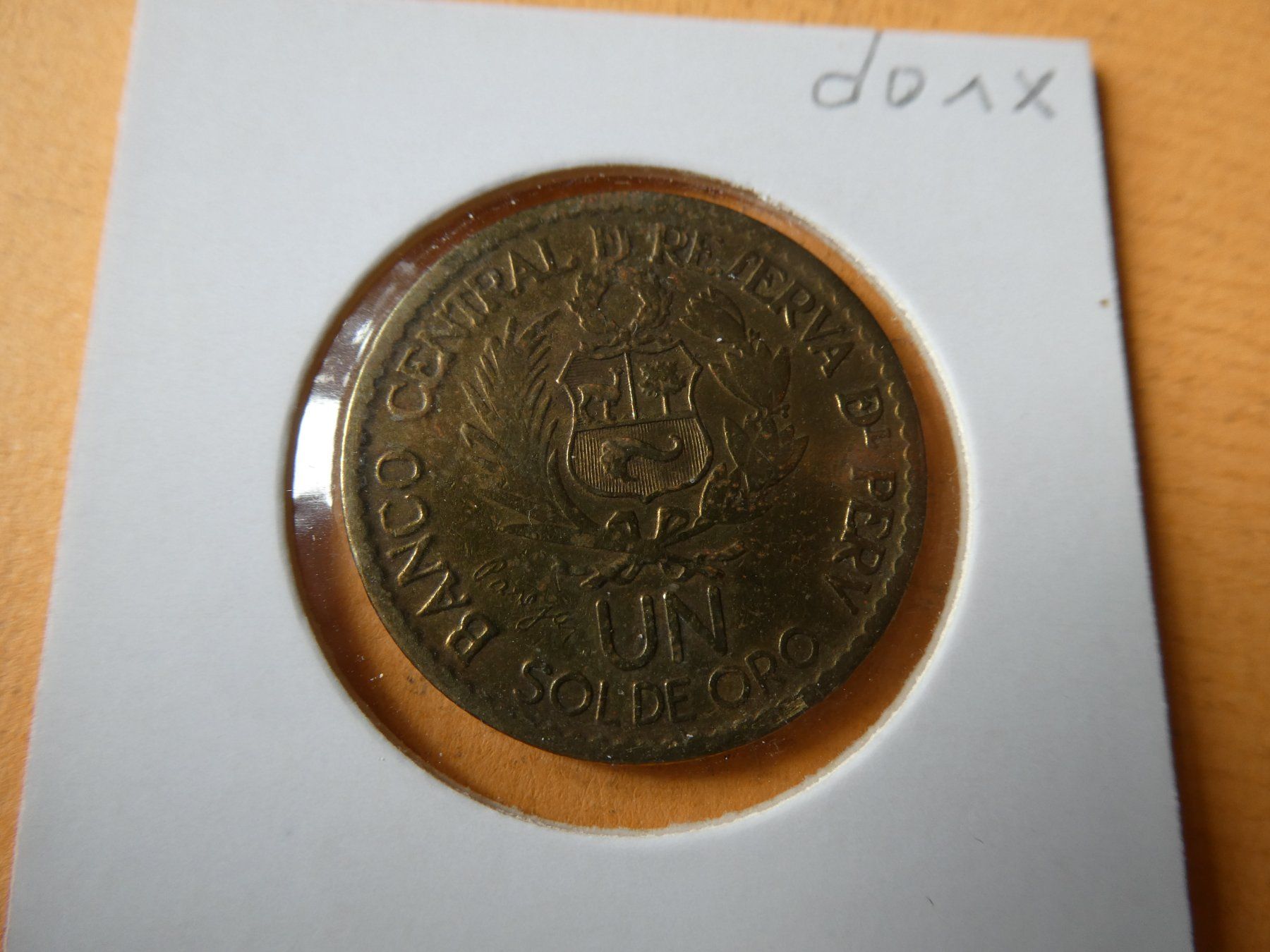 Alle Münzen: Peru 1965, 1 Sol – Gebraucht aus Hinterforst von Rohusri 1